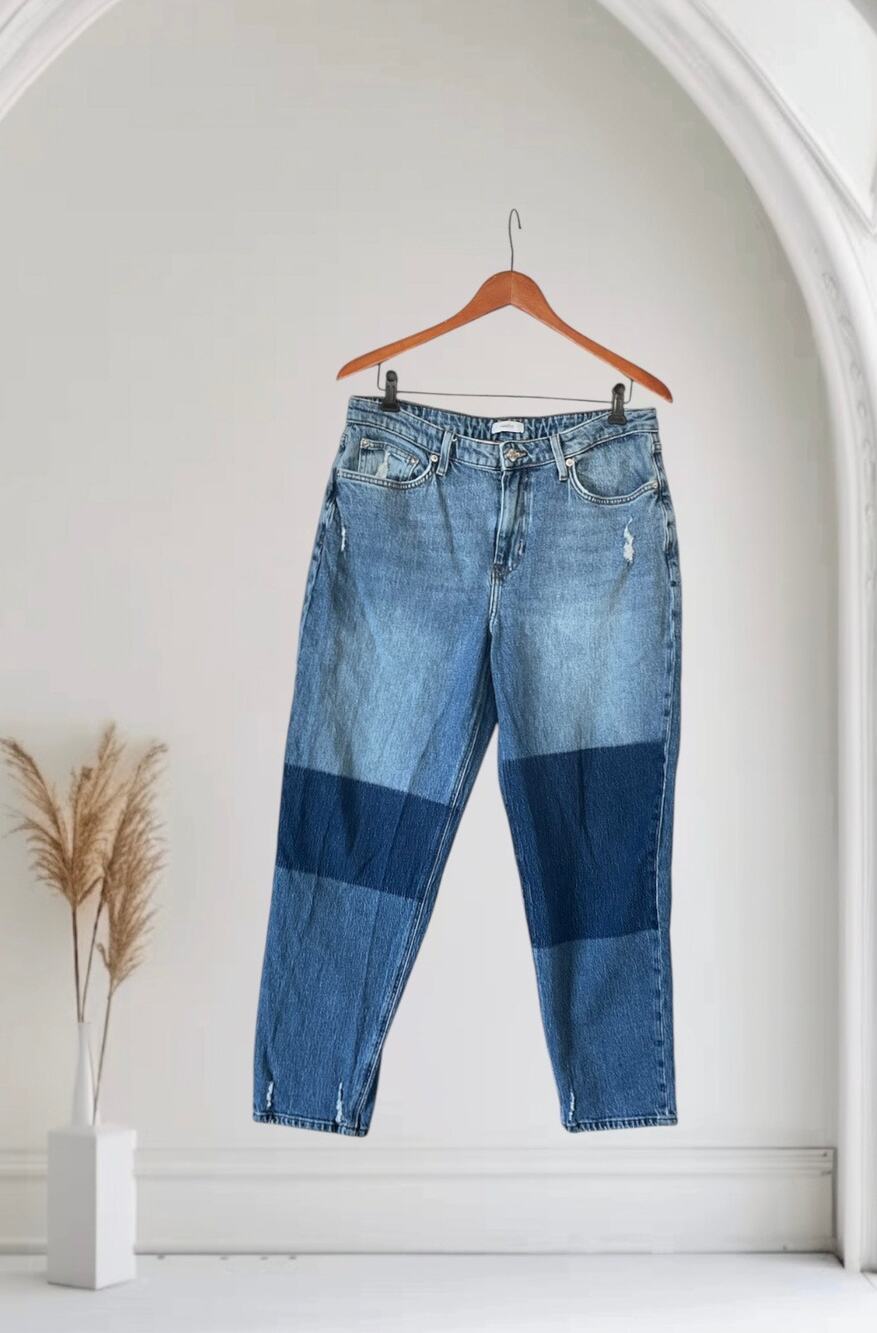 Forever 21 Women's Blue and Navy Jeans Mom Jeans Size 30